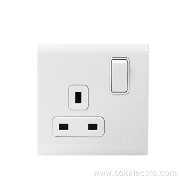 1Gang 13A 250V Double Pole Switched Socket Outlet